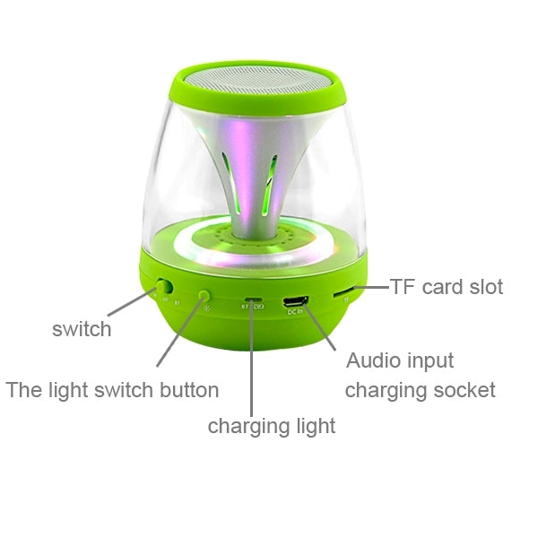 Fashionable Magic Lamp Mini Bluetooth v2.0 Speaker, Support TF Card / FM Radio