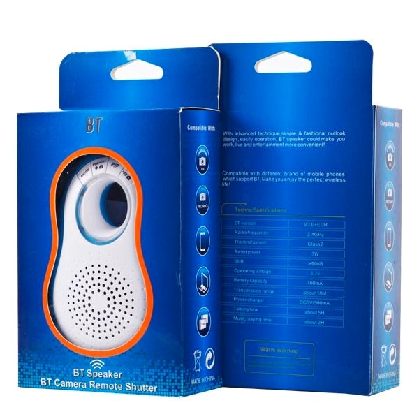 Bluetooth Speaker, with Lanyard, Support TF Card / Hands-free / FM Radio