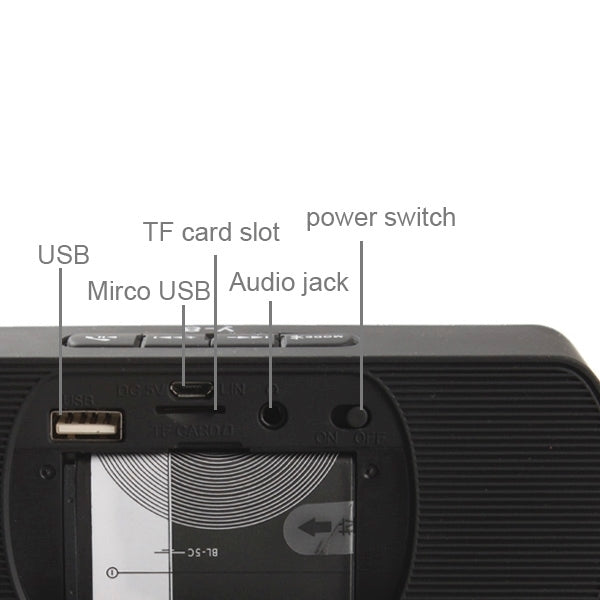 Y-8 Bluetooth v2.1 Speaker, Support Hands-free / AUX Jack / TF Card / U-Disk / FM Radio