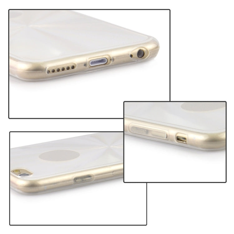 0.3mm Ultrathin CD Texture TPU Protective Transparent Case for iPhone 6