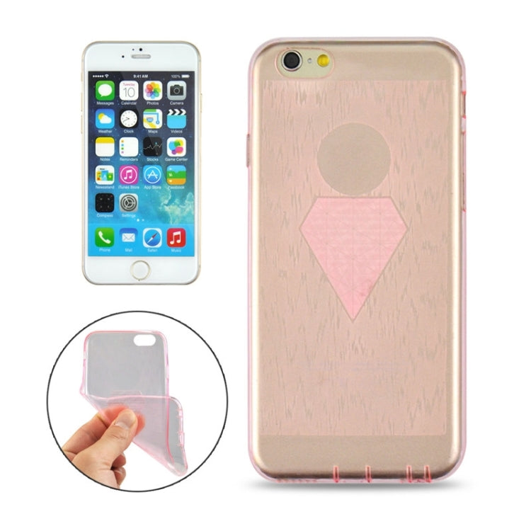 0.3mm Ultrathin Big Diamond Pattern Transparent TPU Case for iPhone 6