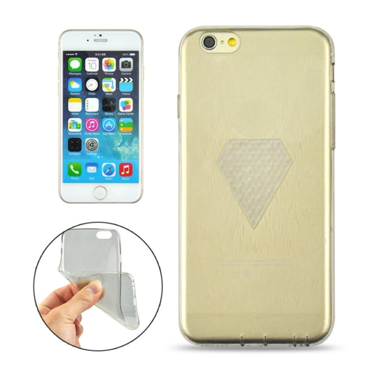 0.3mm Ultrathin Big Diamond Pattern Transparent TPU Case for iPhone 6