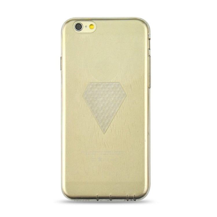 0.3mm Ultrathin Big Diamond Pattern Transparent TPU Case for iPhone 6