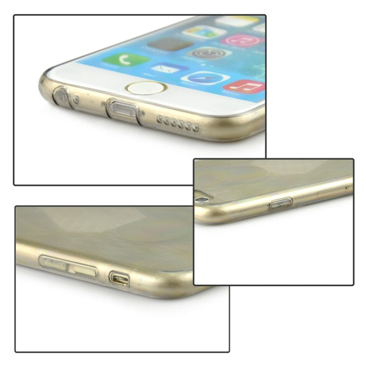 0.3mm Ultrathin Big Diamond Pattern Transparent TPU Case for iPhone 6