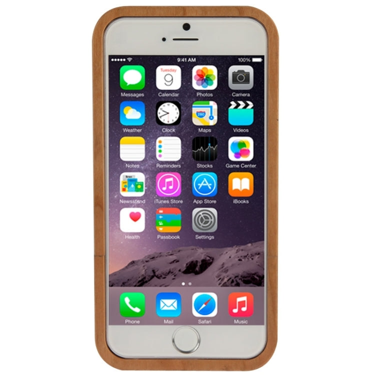 For iPhone 6 Maya Pattern Separable Cherry Wood Paste Plastic Case