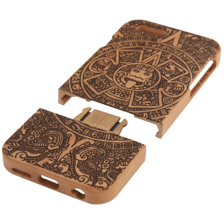 For iPhone 6 Maya Pattern Separable Cherry Wood Paste Plastic Case