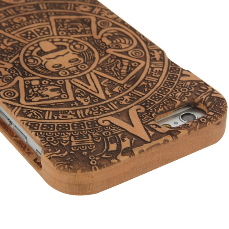 For iPhone 6 Maya Pattern Separable Cherry Wood Paste Plastic Case
