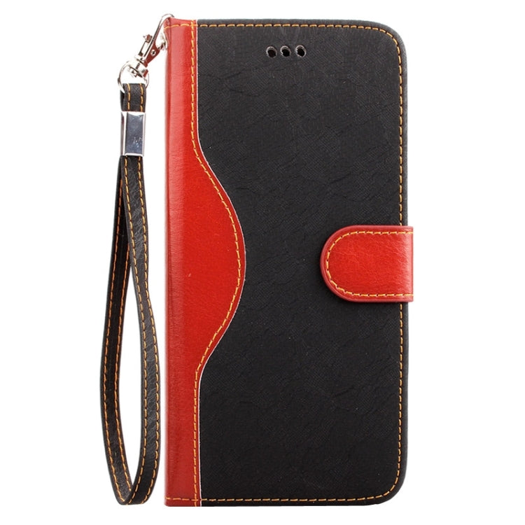 For iPhone 6 Lace Texture Contrast Color Leather Case with Holder & Card Slots & Wallet & Lanyard