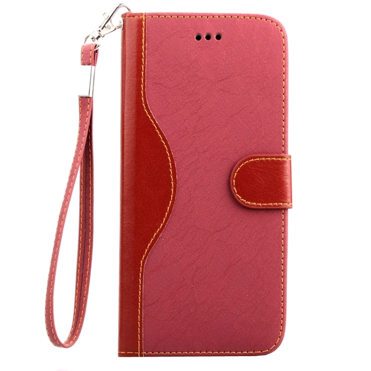 For iPhone 6 Lace Texture Contrast Color Leather Case with Holder & Card Slots & Wallet & Lanyard