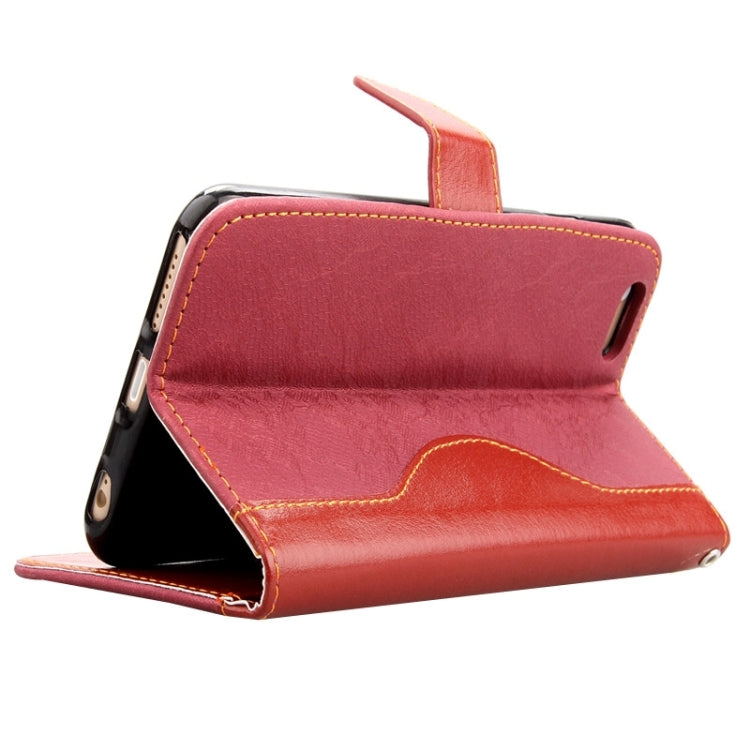 For iPhone 6 Lace Texture Contrast Color Leather Case with Holder & Card Slots & Wallet & Lanyard