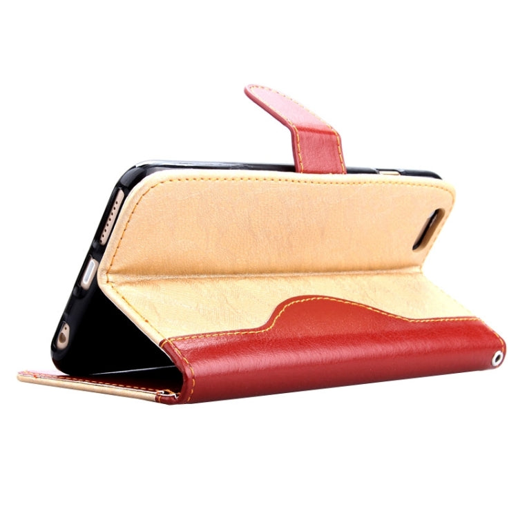 For iPhone 6 Lace Texture Contrast Color Leather Case with Holder & Card Slots & Wallet & Lanyard