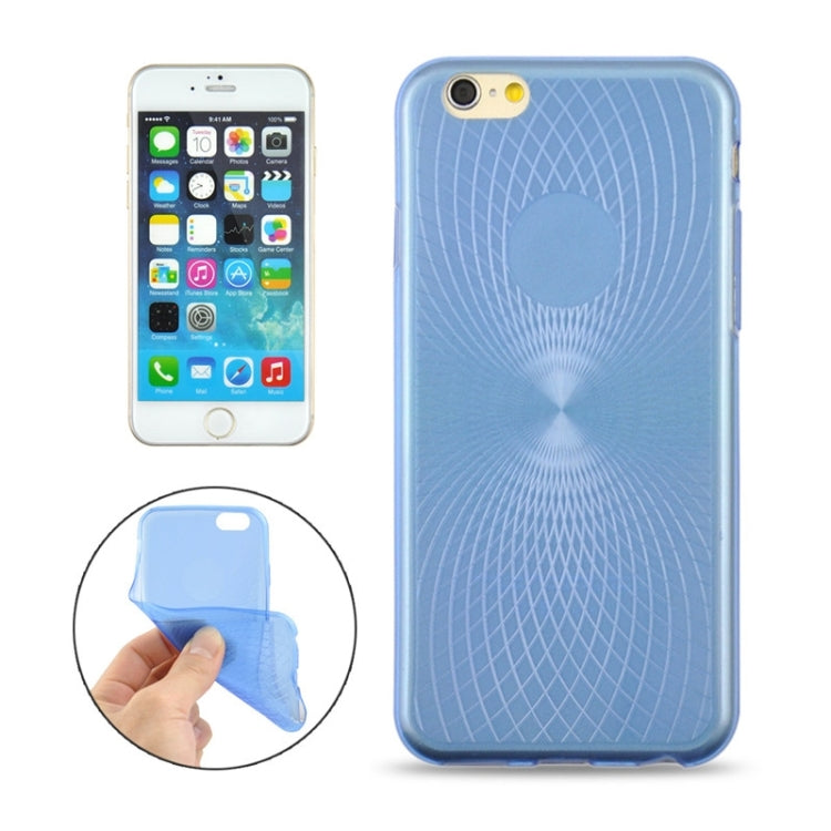 For iPhone 6 0.3mm Ultrathin Eye of Sun Grain Transparent TPU Case