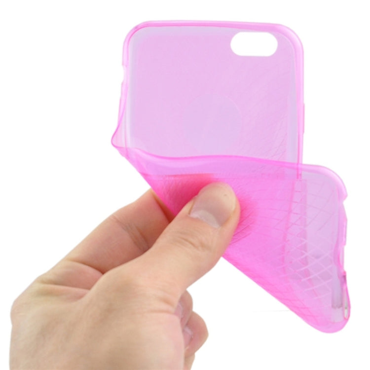 For iPhone 6 0.3mm Ultrathin Eye of Sun Grain Transparent TPU Case