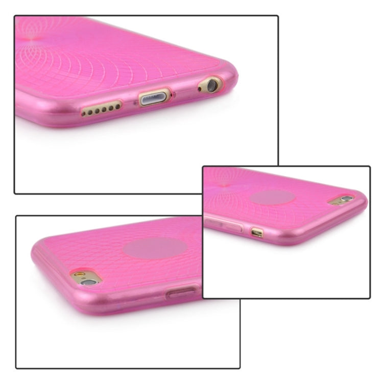 For iPhone 6 0.3mm Ultrathin Eye of Sun Grain Transparent TPU Case