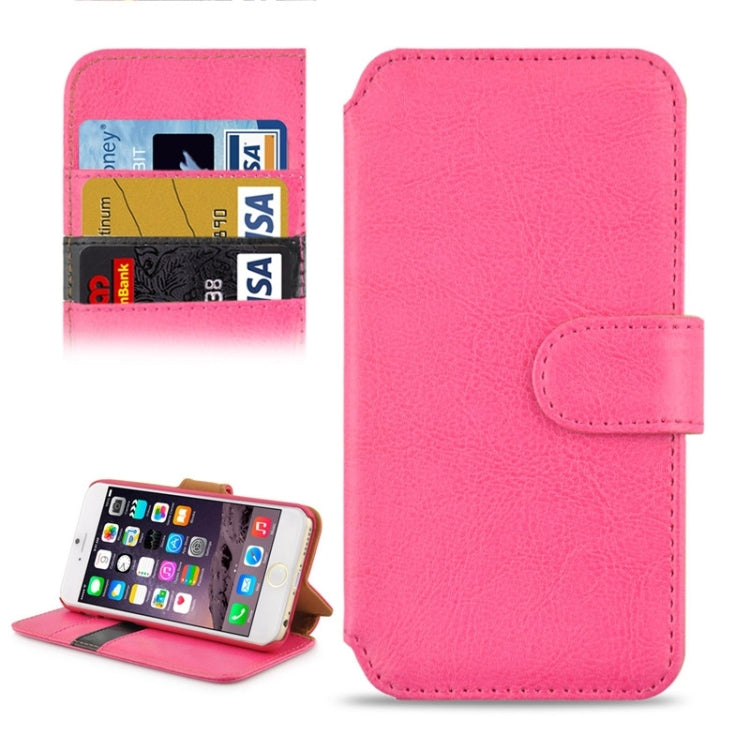 Crazy Horse Texture Contrast Color PU Stitching Leather Case with Holder & Card Slots for iPhone 6 & 6S