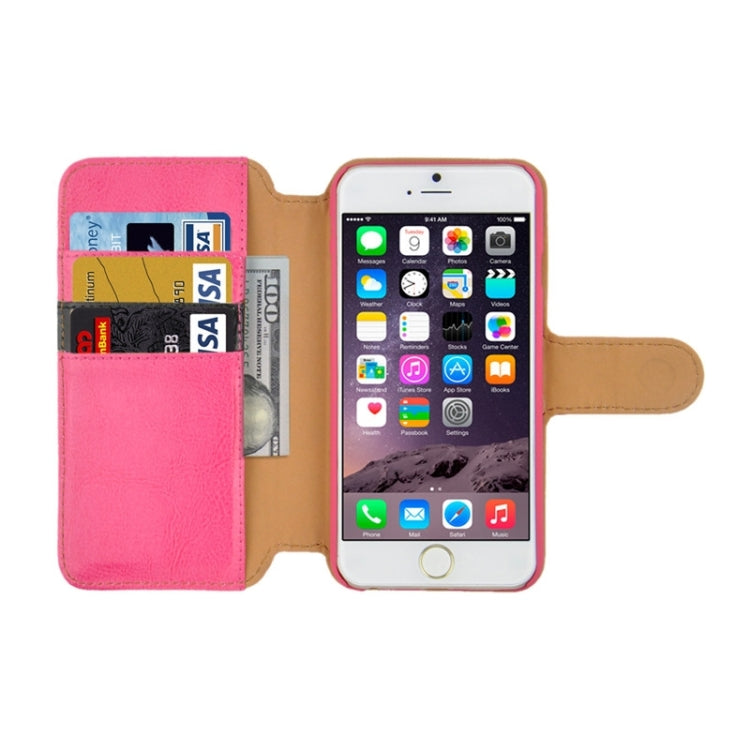 Crazy Horse Texture Contrast Color PU Stitching Leather Case with Holder & Card Slots for iPhone 6 & 6S
