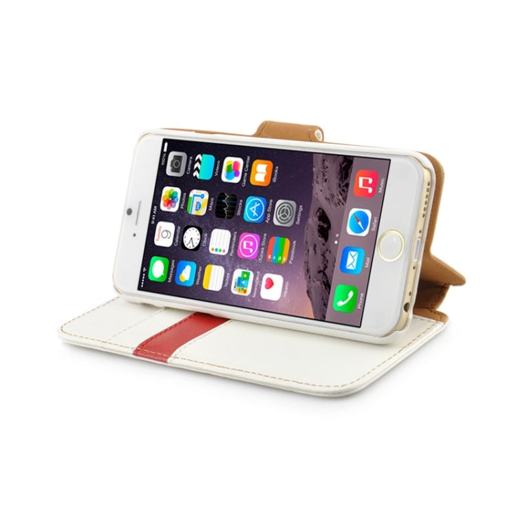 Crazy Horse Texture Contrast Color PU Stitching Leather Case with Holder & Card Slots for iPhone 6 & 6S