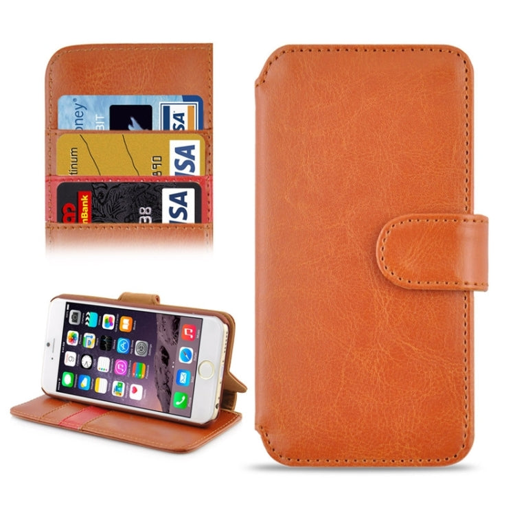 Crazy Horse Texture Contrast Color PU Stitching Leather Case with Holder & Card Slots for iPhone 6 & 6S