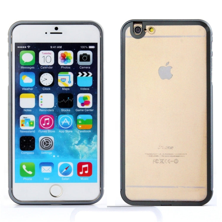 Aviation Aluminum Bumper Frame Transparent Bottom Hard Case for iPhone 6 & 6S
