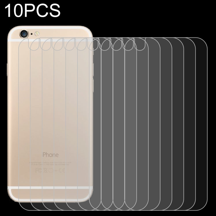 10 PCS for iPhone 6 / 6S 0.26mm Explosion-proof Back Screen Protector Tempered Glass Film