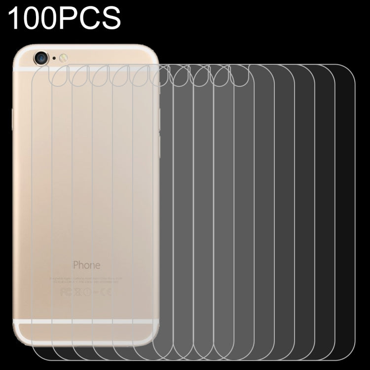 100 PCS for iPhone 6 / 6S 0.26mm Explosion-proof Back Screen Protector Tempered Glass Film