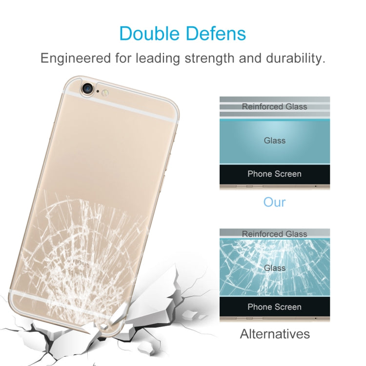 50 PCS for iPhone 6 / 6S 0.26mm Explosion-proof Back Screen Protector Tempered Glass Film