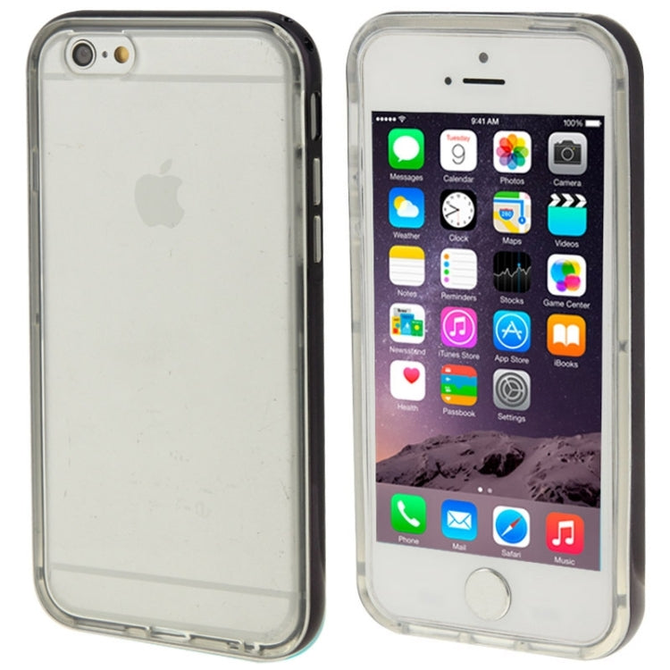 TPU Transparent Protective Case with Colorful Electroplating Frame for iPhone 6 & 6S