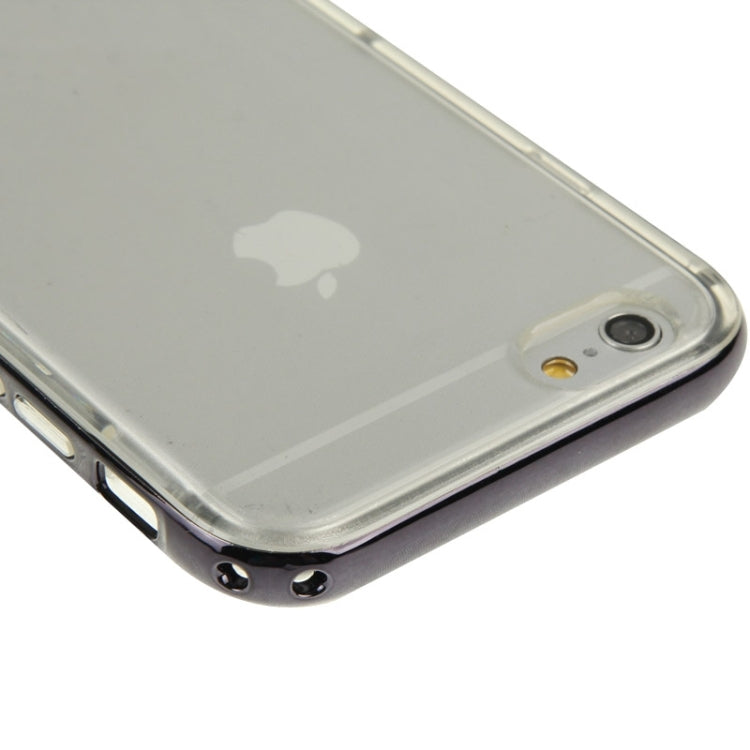 TPU Transparent Protective Case with Colorful Electroplating Frame for iPhone 6 & 6S