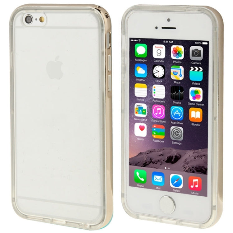 TPU Transparent Protective Case with Colorful Electroplating Frame for iPhone 6 & 6S