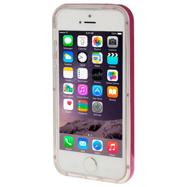TPU Transparent Protective Case with Colorful Electroplating Frame for iPhone 6 & 6S