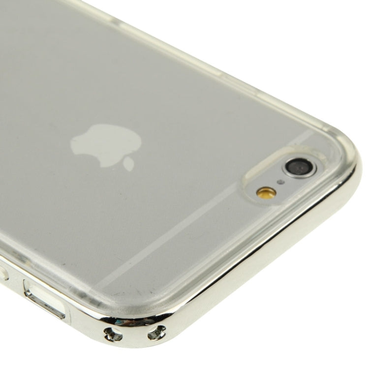TPU Transparent Protective Case with Colorful Electroplating Frame for iPhone 6 & 6S