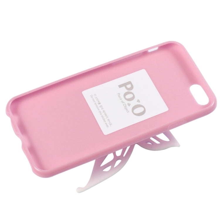 Cute 3D Butterfly Soft TPU Case with Earphone Winder Function for iPhone 6 & 6S