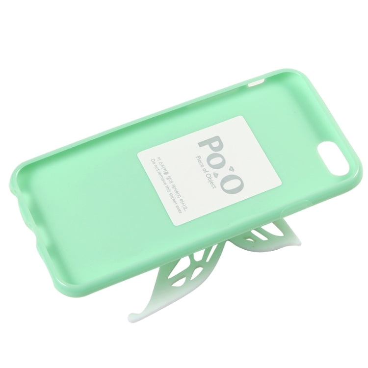 Cute 3D Butterfly Soft TPU Case with Earphone Winder Function for iPhone 6 & 6S