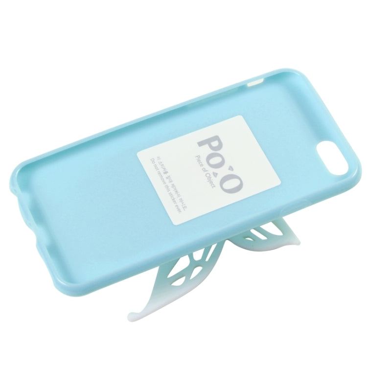 Cute 3D Butterfly Soft TPU Case with Earphone Winder Function for iPhone 6 & 6S
