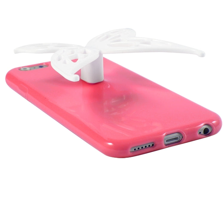 Cute 3D Butterfly Soft TPU Case with Earphone Winder Function for iPhone 6 & 6S
