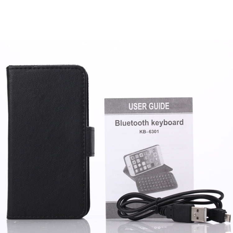 2 in 1 Separable Plastic Bluetooth Keyboard & Leather Tablet Case for iPhone 6