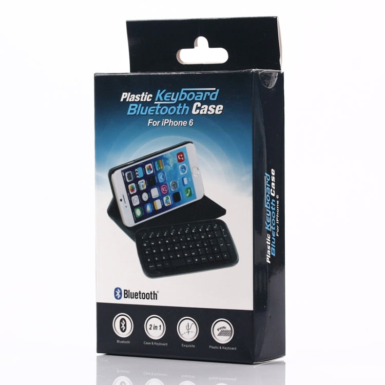 2 in 1 Separable Plastic Bluetooth Keyboard & Leather Tablet Case for iPhone 6