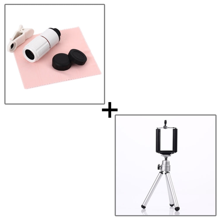 8x Zoom Telescope Telephoto Camera Lens Kits, For iPhone, Galaxy, Sony, Lenovo, HTC, Huawei, Google, LG, Xiaomi and other Smartphones(White)