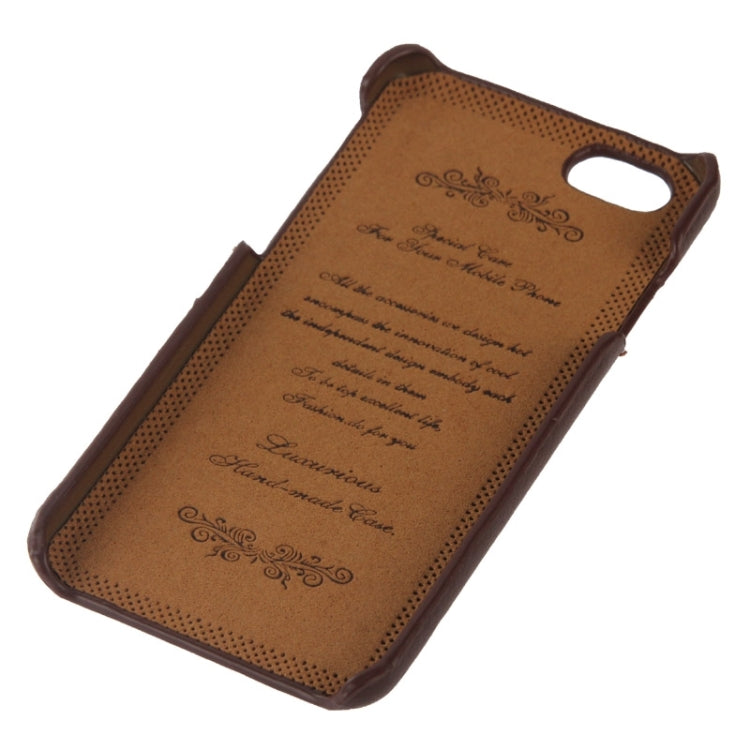 For iPhone 6 Litchi Texture Leather Back Cover Case with Card Slots and Fashion Logo