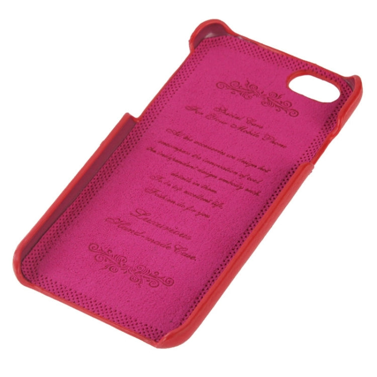 For iPhone 6 Litchi Texture Leather Back Cover Case with Card Slots and Fashion Logo