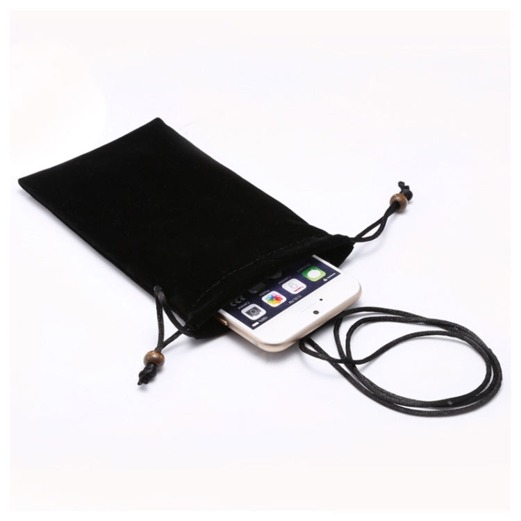 Universal Leisure Cotton Flock Cloth Carry Bag with Lanyard for iPhone 6 / Galaxy S6 / S5 / G900 / S IV / i9500 / SIII / i9300