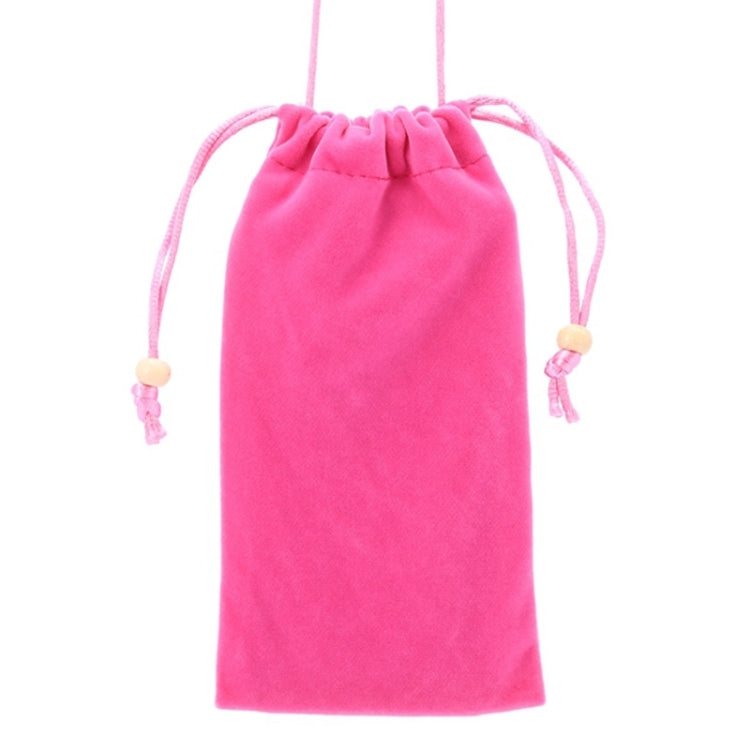 Universal Leisure Cotton Flock Cloth Carry Bag with Lanyard for iPhone 6 / Galaxy S6 / S5 / G900 / S IV / i9500 / SIII / i9300