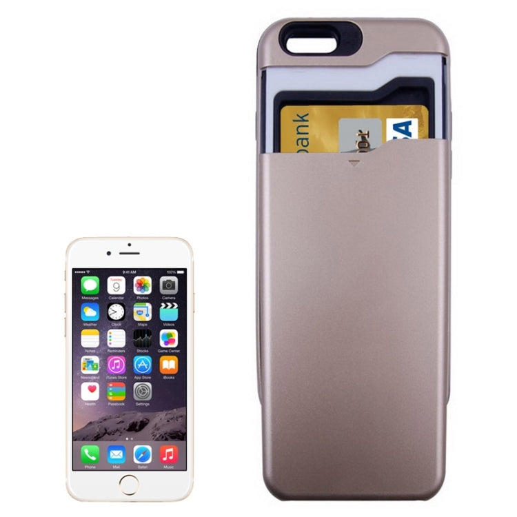 For iPhone 6 Multifunctional PC + TPU Combination Case with Card Slots