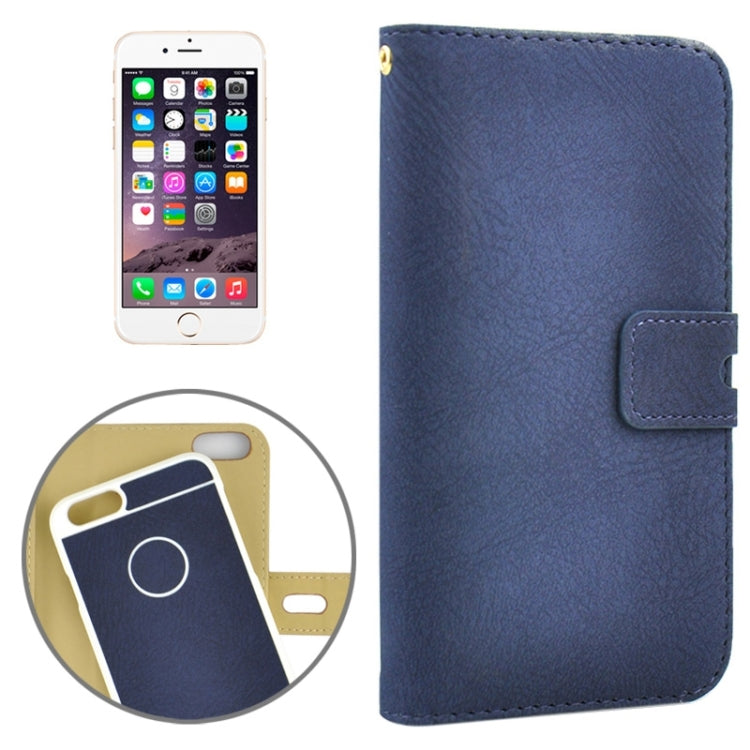 2 in 1 Horizontal Flip Magnetic Buckle Frosted Leather Case with Card Slots & Wallet for iPhone 6 & 6S