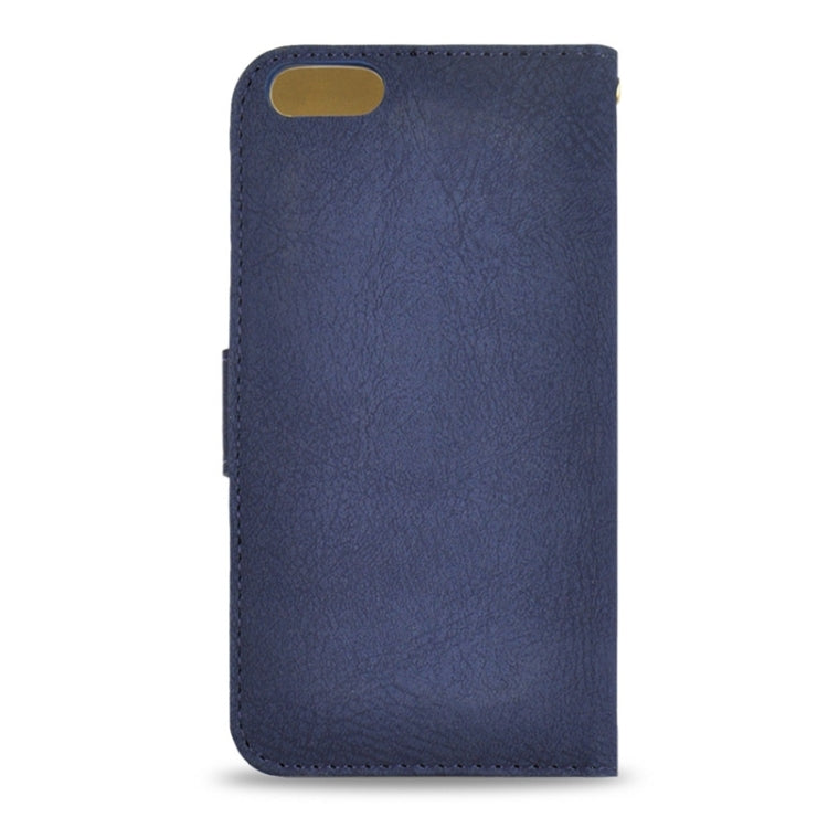 2 in 1 Horizontal Flip Magnetic Buckle Frosted Leather Case with Card Slots & Wallet for iPhone 6 & 6S