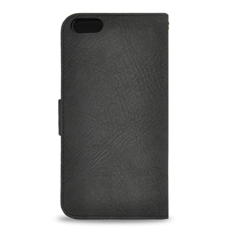 2 in 1 Horizontal Flip Magnetic Buckle Frosted Leather Case with Card Slots & Wallet for iPhone 6 & 6S