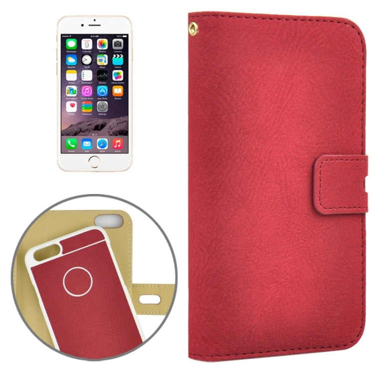 2 in 1 Horizontal Flip Magnetic Buckle Frosted Leather Case with Card Slots & Wallet for iPhone 6 & 6S