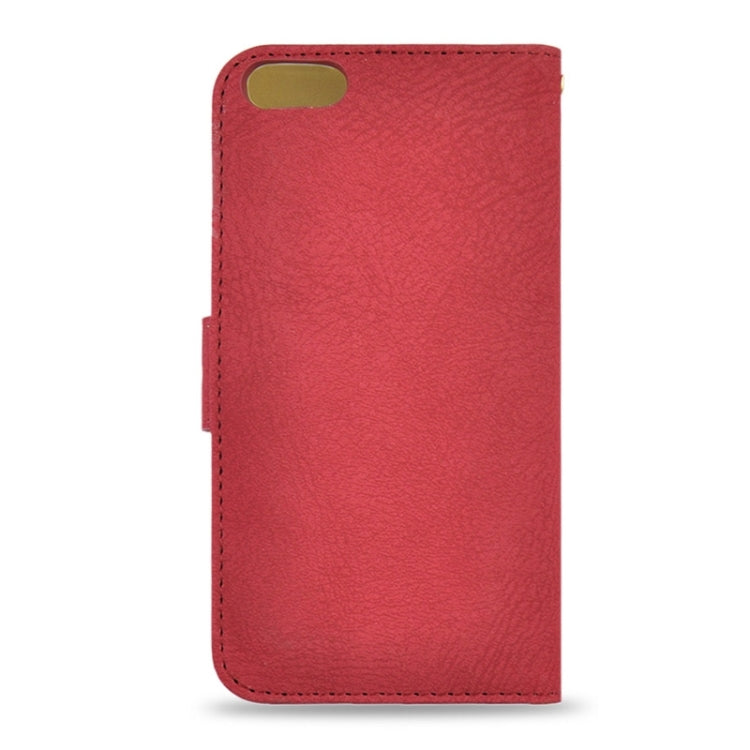 2 in 1 Horizontal Flip Magnetic Buckle Frosted Leather Case with Card Slots & Wallet for iPhone 6 & 6S