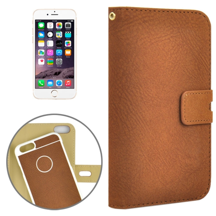 2 in 1 Horizontal Flip Magnetic Buckle Frosted Leather Case with Card Slots & Wallet for iPhone 6 & 6S