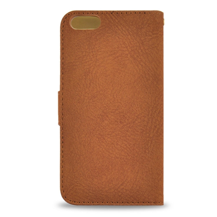 2 in 1 Horizontal Flip Magnetic Buckle Frosted Leather Case with Card Slots & Wallet for iPhone 6 & 6S